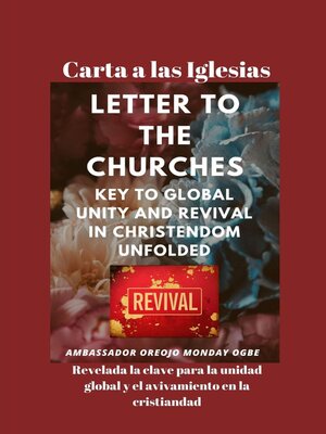 cover image of Carta a las Iglesias  Revelada la clave para la unidad global y el avivamiento en la cristiandad